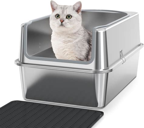 stailess steel litter box|stainless steel litter box alternative.